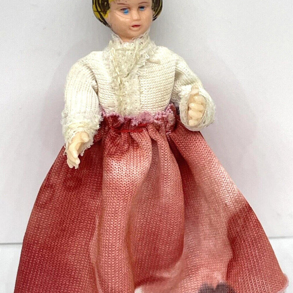 German Caco Dolls Dollhouse Family‎ of 4 Thread Wrapped Vintage - Picture 8 of 9